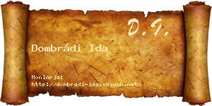 Dombrádi Ida névjegykártya